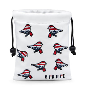 Aliennana golf-valuables-pouch on bag for secure, quick-access essentials during a round.