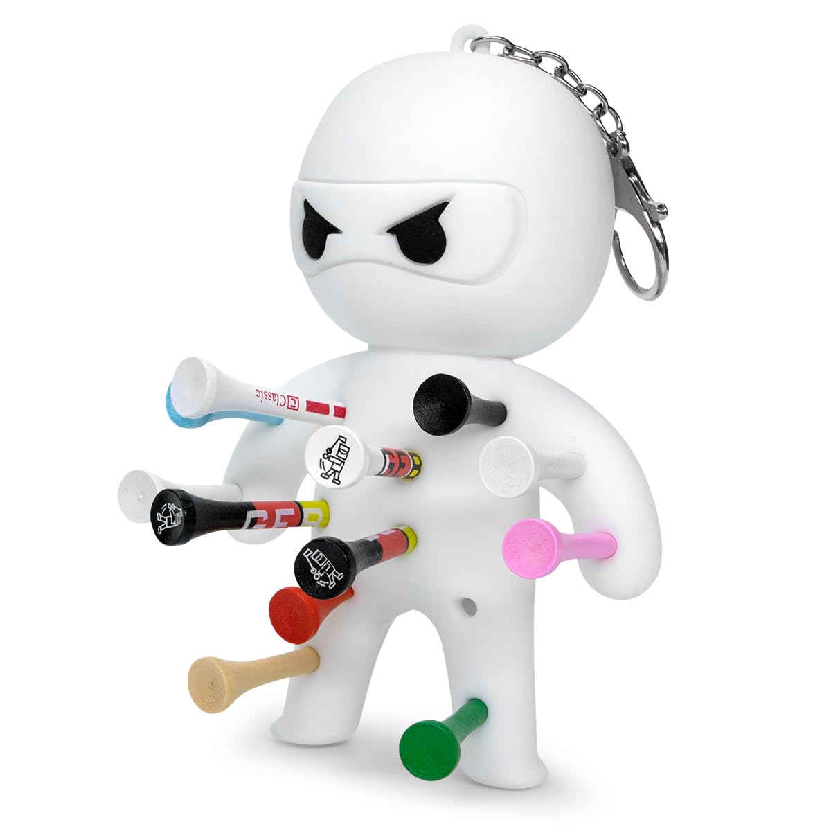 Aliennana Ninja tees holder on golf bag for quick tee access