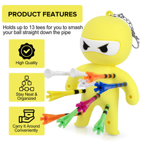 Aliennana silicone tee holder close-up shows flexible, durable material