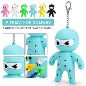 Aliennana ninja-golf-tees-holder-blue-on-bag image emphasizes quick-tees access during play.