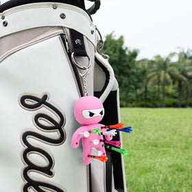 Aliennana Tee Holder compact design fits travel golf bags.