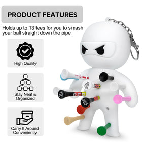Aliennana ninja tees holder clipped to belt for easy reach