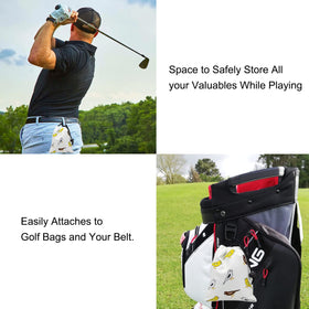 Aliennana travel-friendly golf pouch keeps valuables secure on the go.