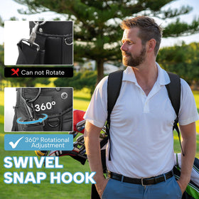 Aliennana universal golf bag strap quick-connect ensures effortless attachment