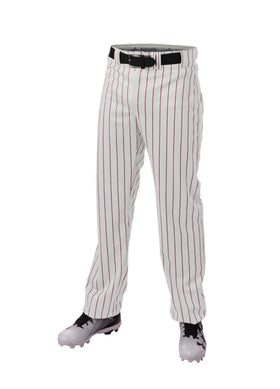 Alleson Athletic Badger 655WPN front view in White Red pinstripe for performance appeal
