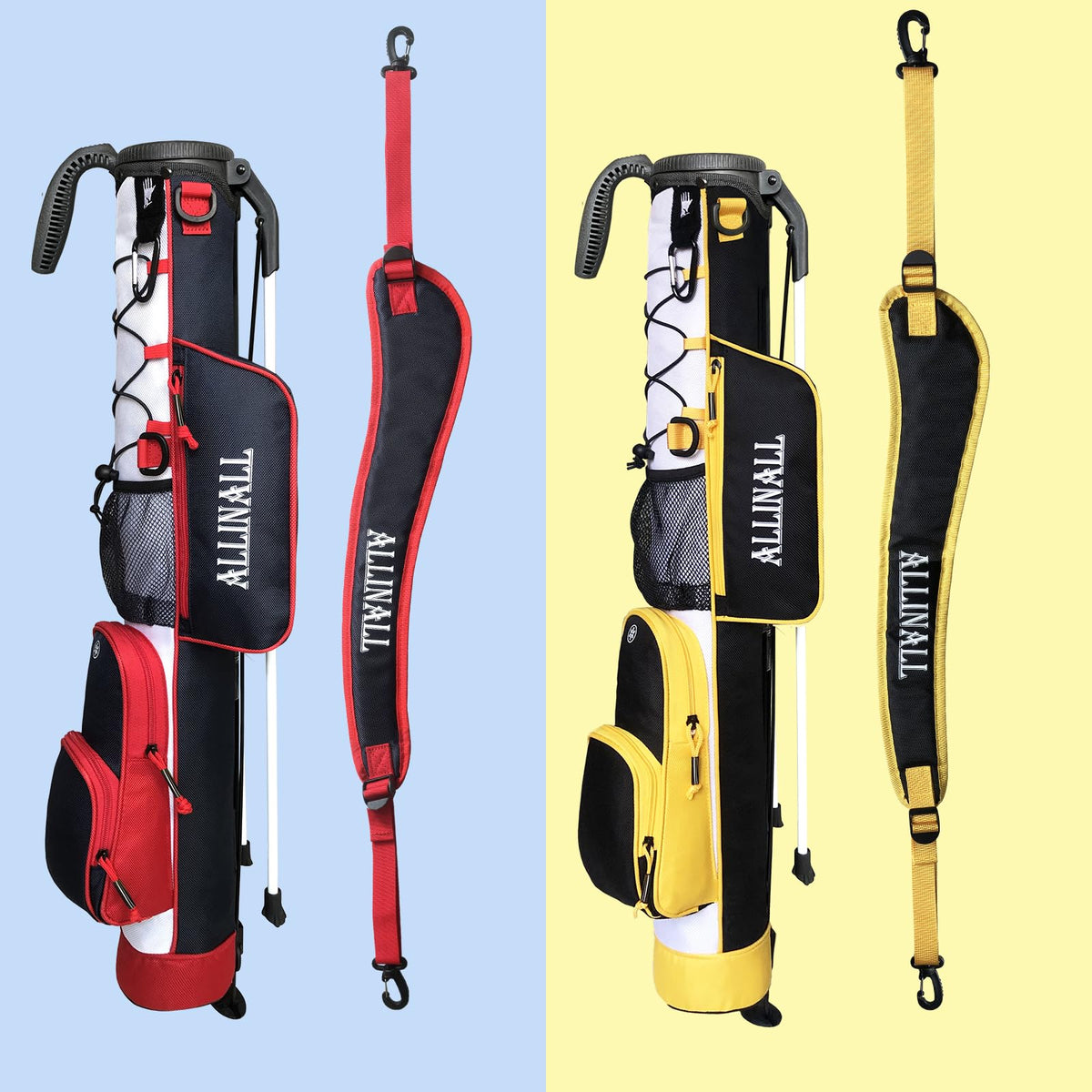 ALLINALL Sunday Golf Stand Bag cooler pouch keeping drinks cool on the range