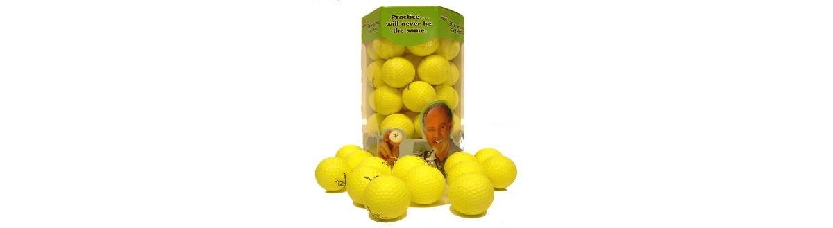 Almost Golf 36 practice ball refill in yellow for safe backyard practice.