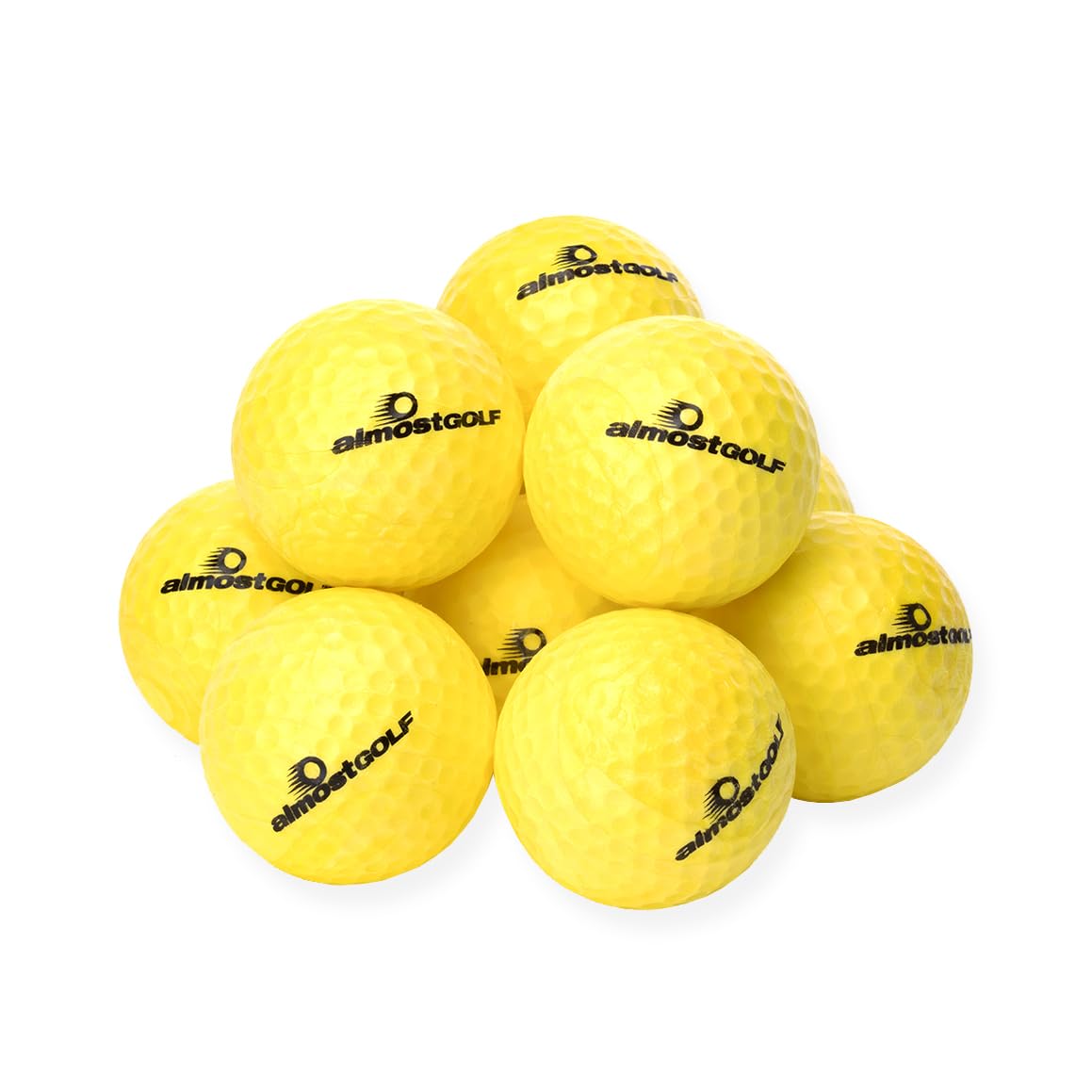ALMOSTGOLF limited flight balls are safe for outdoor use around kids.