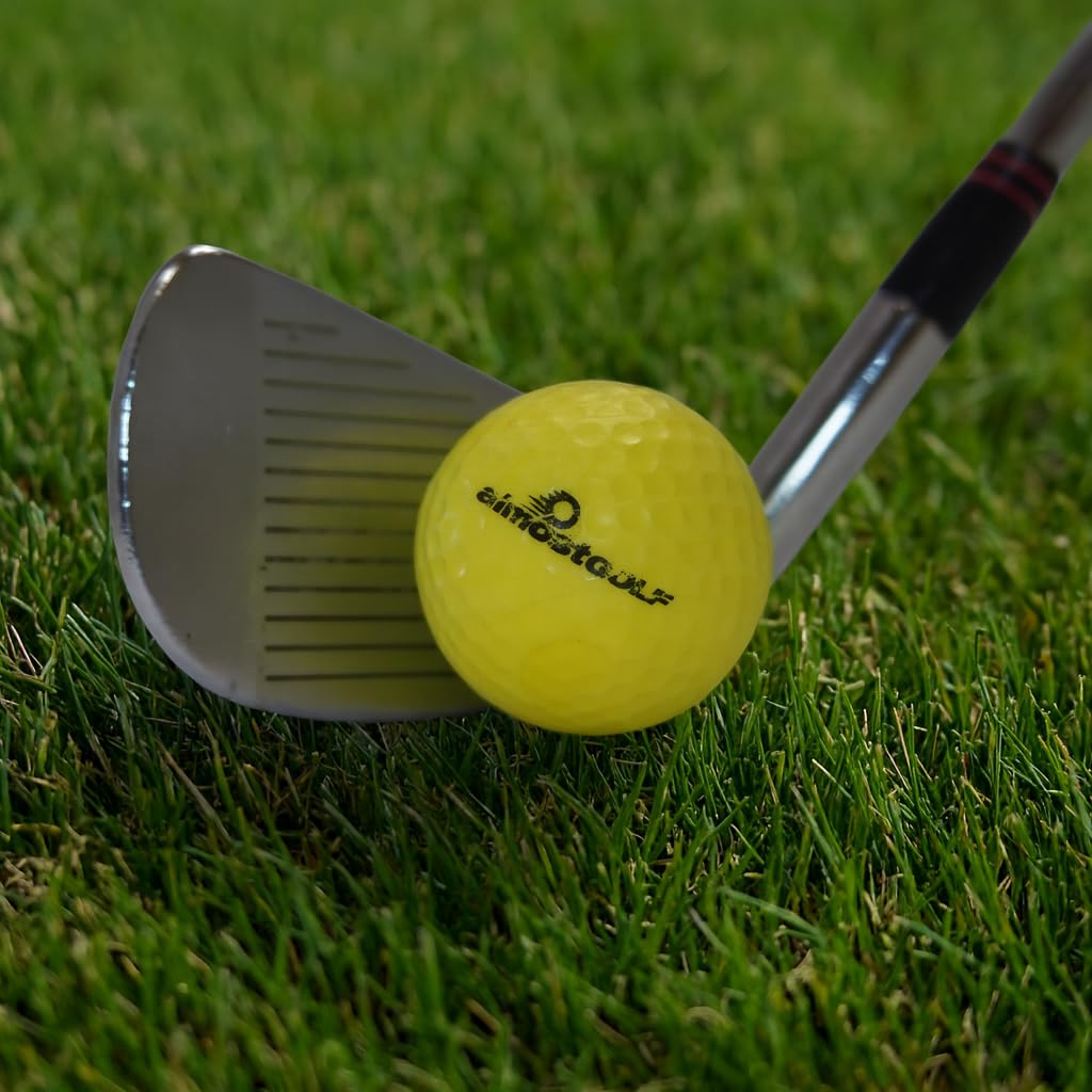 AlmostGolf ball on green illustrates authentic trajectory and control