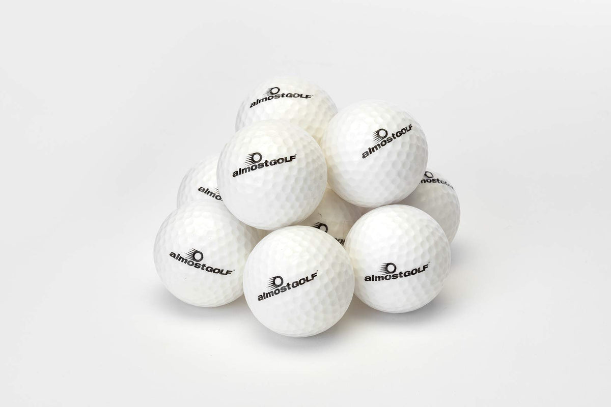 ALMOSTGOLF Point3 trajectory foam ball showing line in flight
