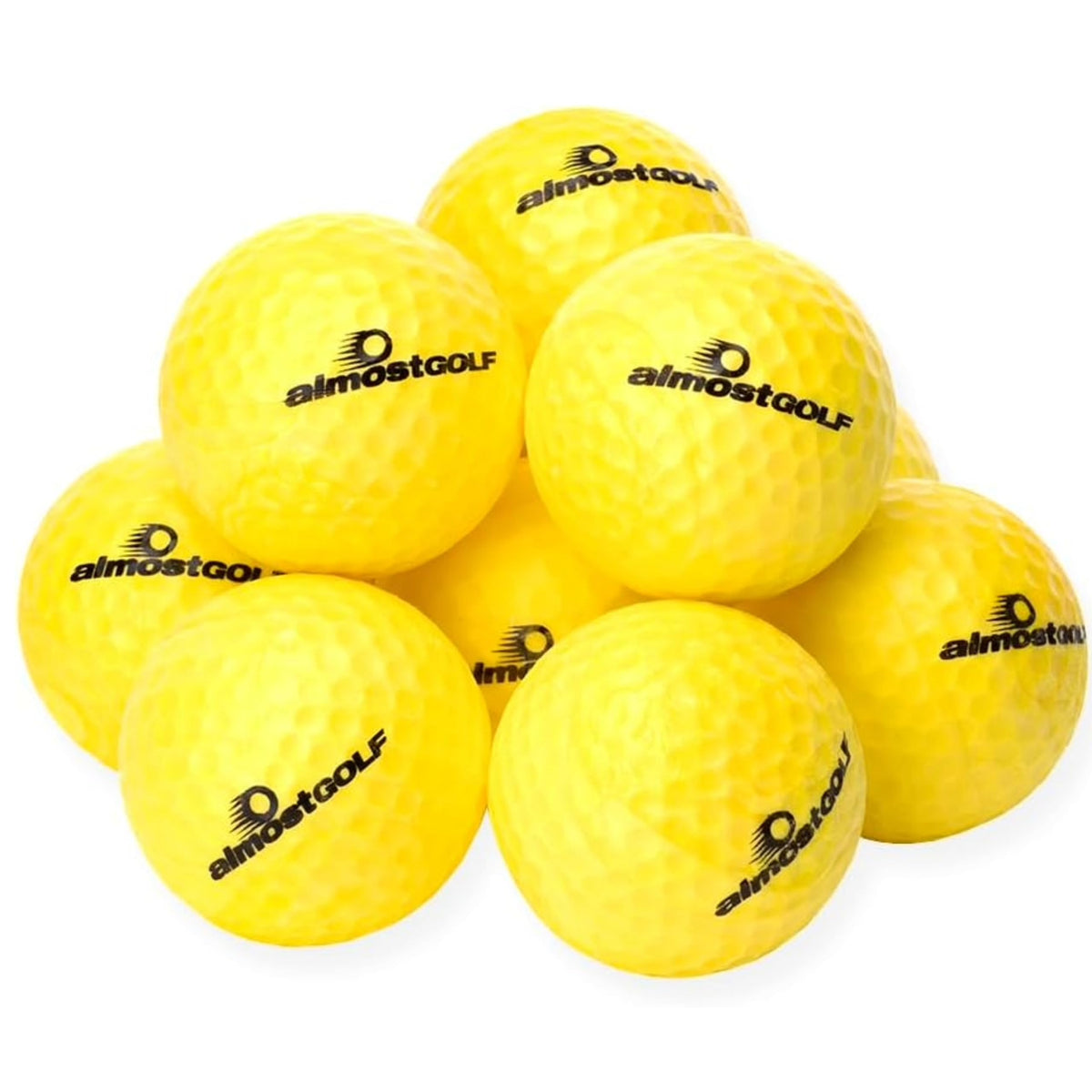 AlmostGolf solid-core close-up shows technology behind realistic feel