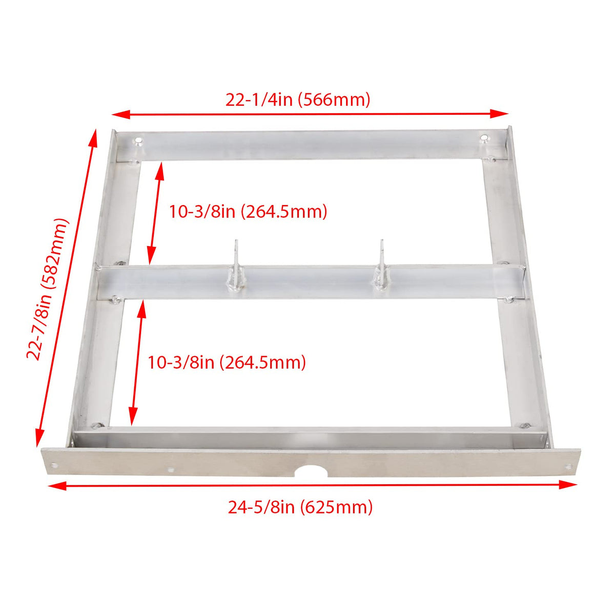 ALMULOO tray hardware (hangers and retainer plates) included for secure mounting.