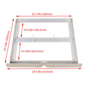 ALMULOO tray hardware (hangers and retainer plates) included for secure mounting.