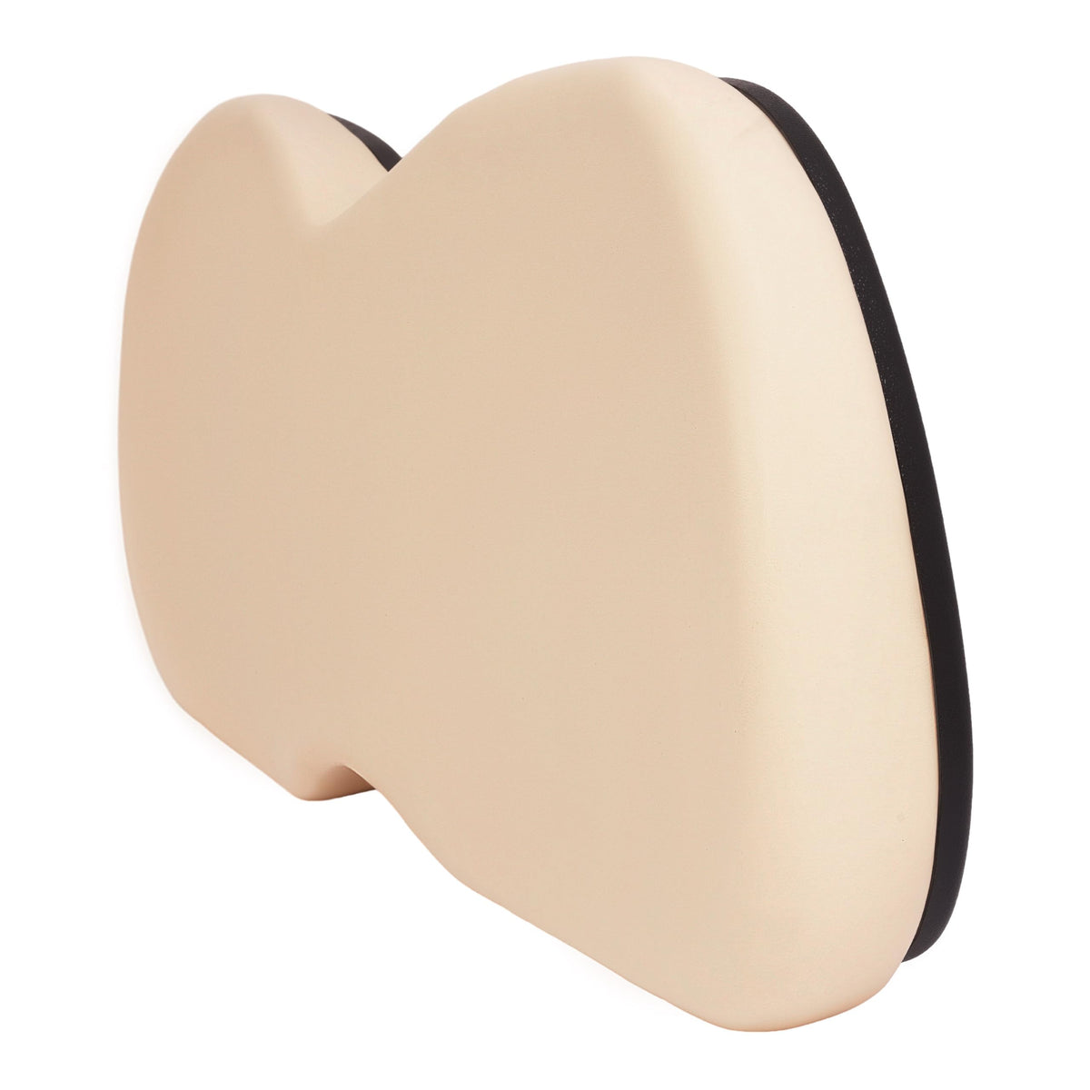ALMULOO backrest close-up highlights foam padding and ergonomic contour.
