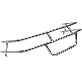 ALMULOO front brush guard EZGO TXT close-up shows durable steel construction.