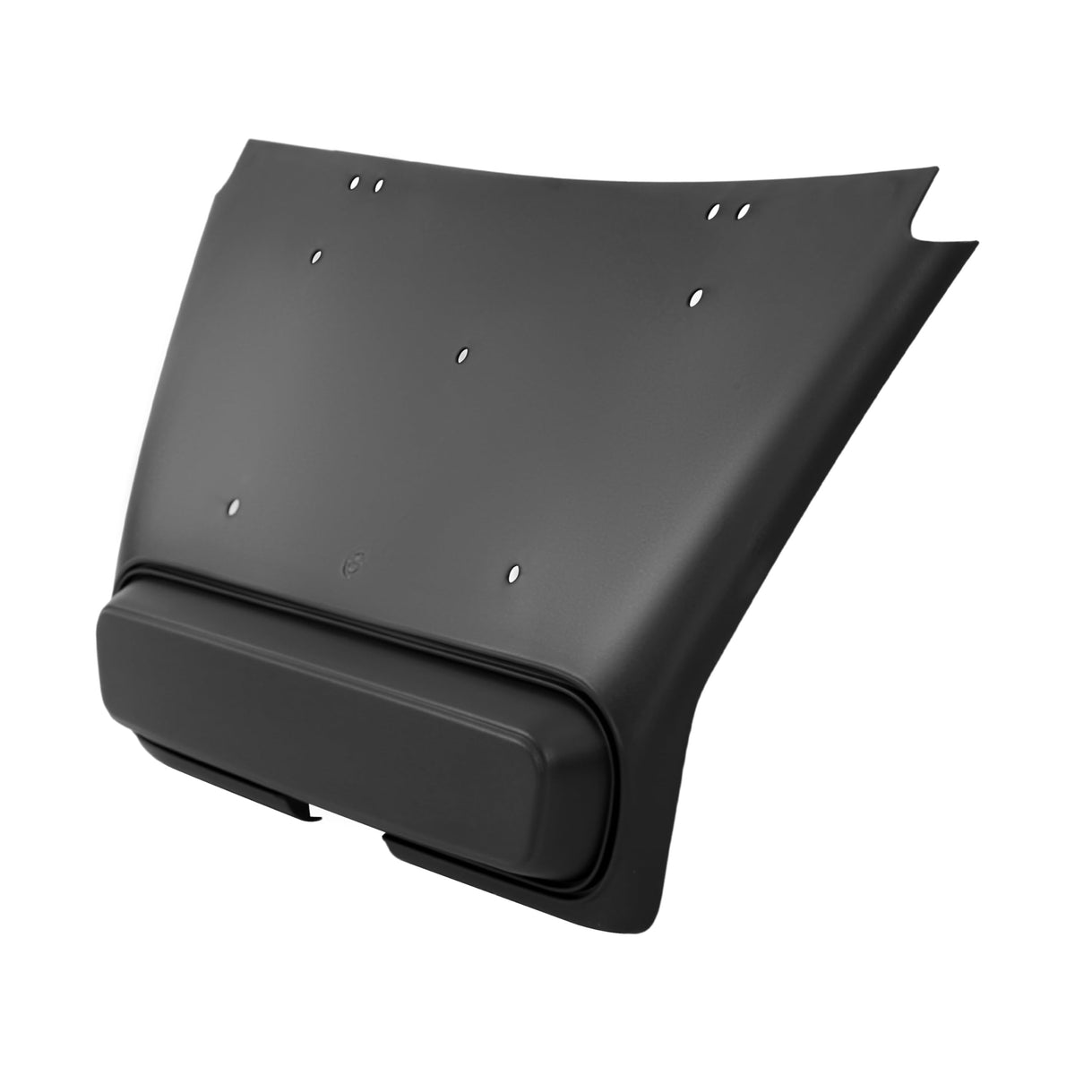 ALMULOO front view shield shows textured black surface for rugged ride.