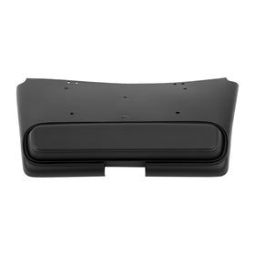 ALMULOO shield closeup on textured black plastic for durability.