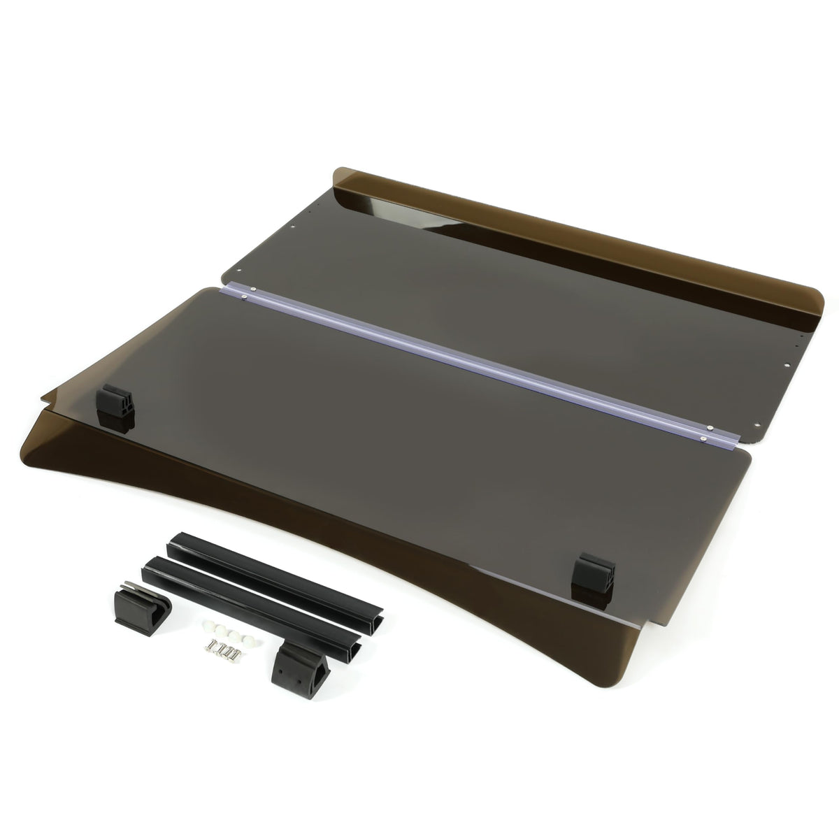 ALMULOO windscreen includes mounting hardware for quick installation.