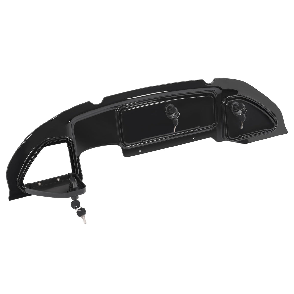 Gloss black finish adds stylish interior look