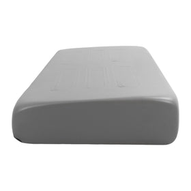 ALMULOO wood base detail highlighting reinforced platform for durability.