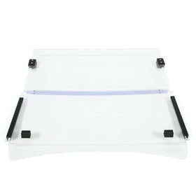 ALMULOO windshield folded position showing enhanced ventilation and compact storage.