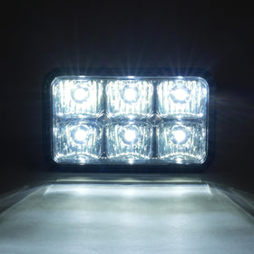 Close-up of clear lens demonstrating light transmission quality