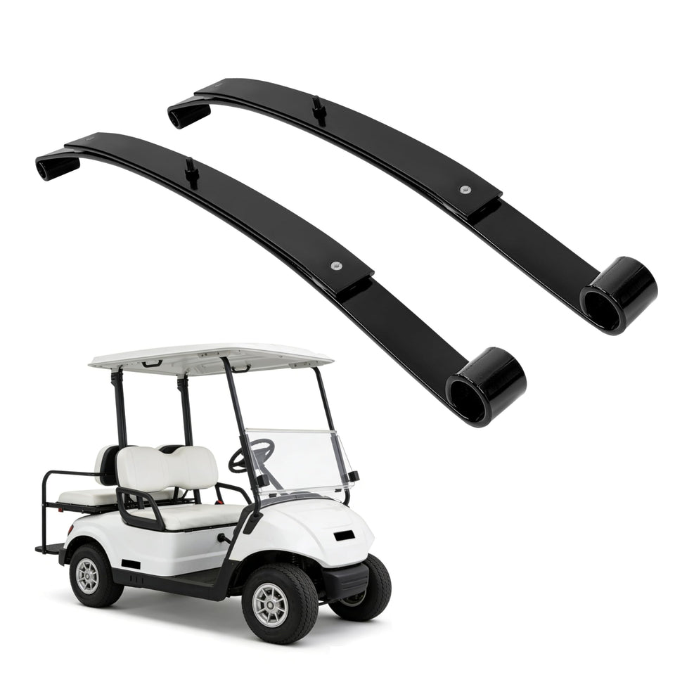 ALMULOO rear 2-leaf spring kit for EZGO RXV improves ride stability.