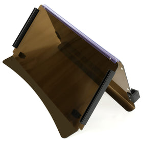 ALMULOO tinted windshield fold-down feature reduces glare and improves ventilation.