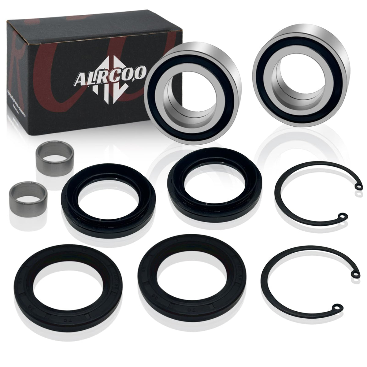 ALRCOO front wheel bearing kit for Honda Foreman 400, enhances ride stability.