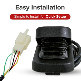 AlveyTech foot pedal throttle side detail showing reliable mounting and accessibility.