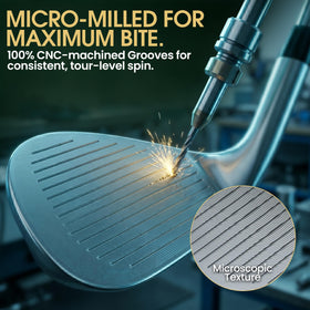 Alvo Golf premium multi-material grip enhances feel and control.