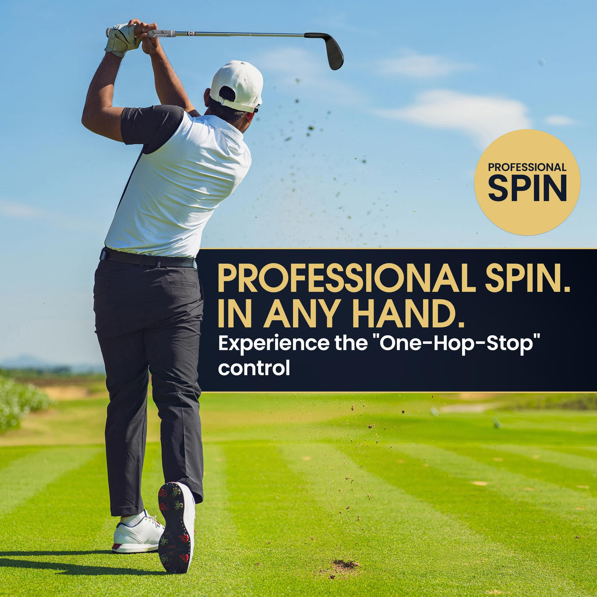 Alvo Golf multi-compound grip for soft feel and consistent control.