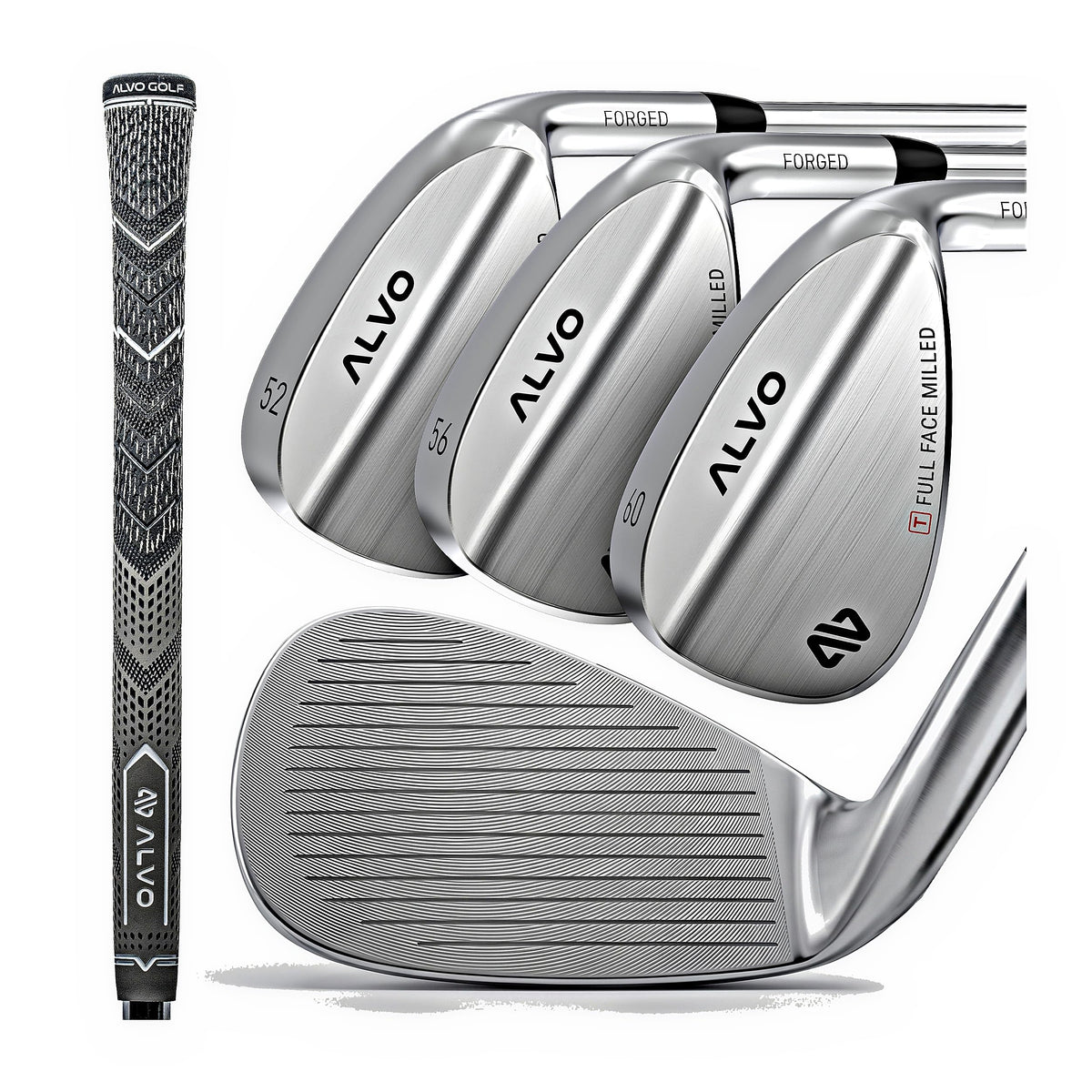 Alvo Golf 52-degree gap wedge full-face grooves for precise approach shots with spin