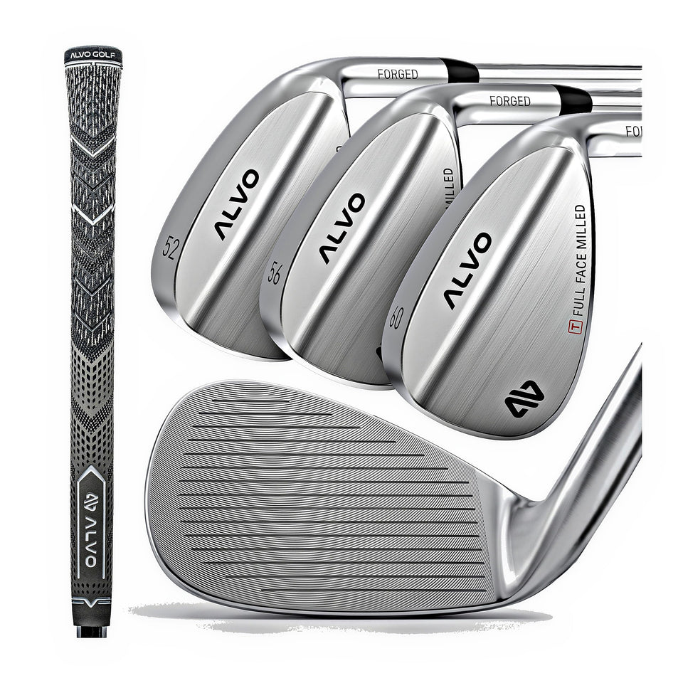 Alvo Golf 52-degree gap wedge full-face grooves for precise approach shots with spin