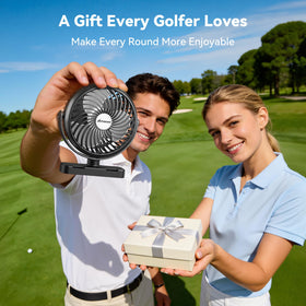 AMACOOL fan 360° rotatable head targets face or neck precisely.