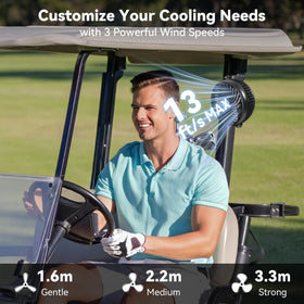AMACOOL fan with USB-C charging for easy recharging on the go.
