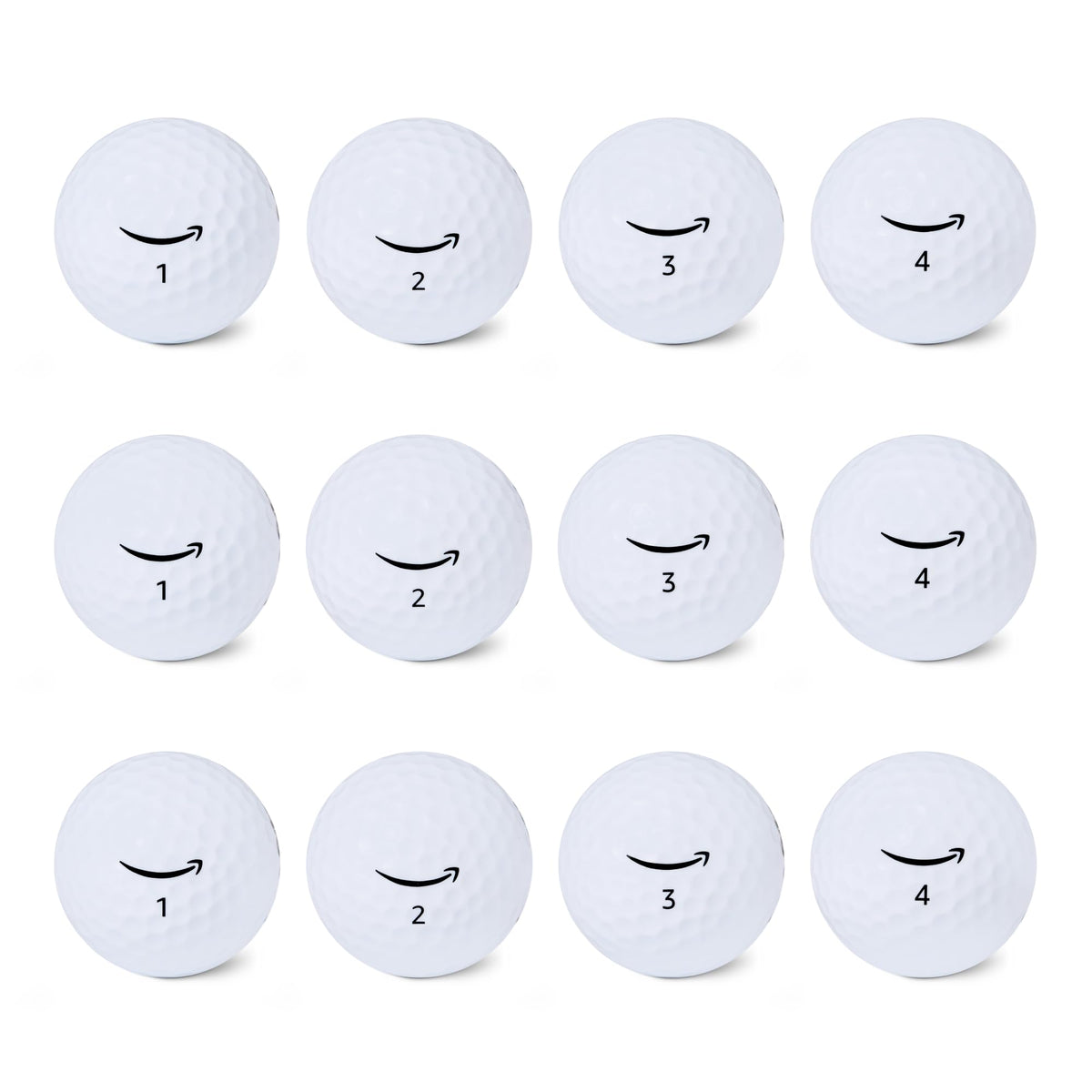 Amazon Basics Core Soft Golf Balls 12-pack in white for soft feel and distance.