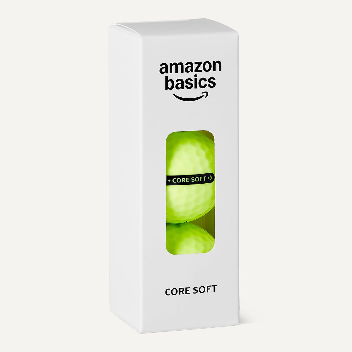 Bright yellow Amazon Basics ball visibility improves ball tracking on the green.
