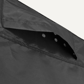 Amazon Basics golf cart cover showing adjustable buckles and straps for a secure fit.