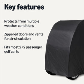 Amazon Basics cover with three zippered doors for easy side access while parked.