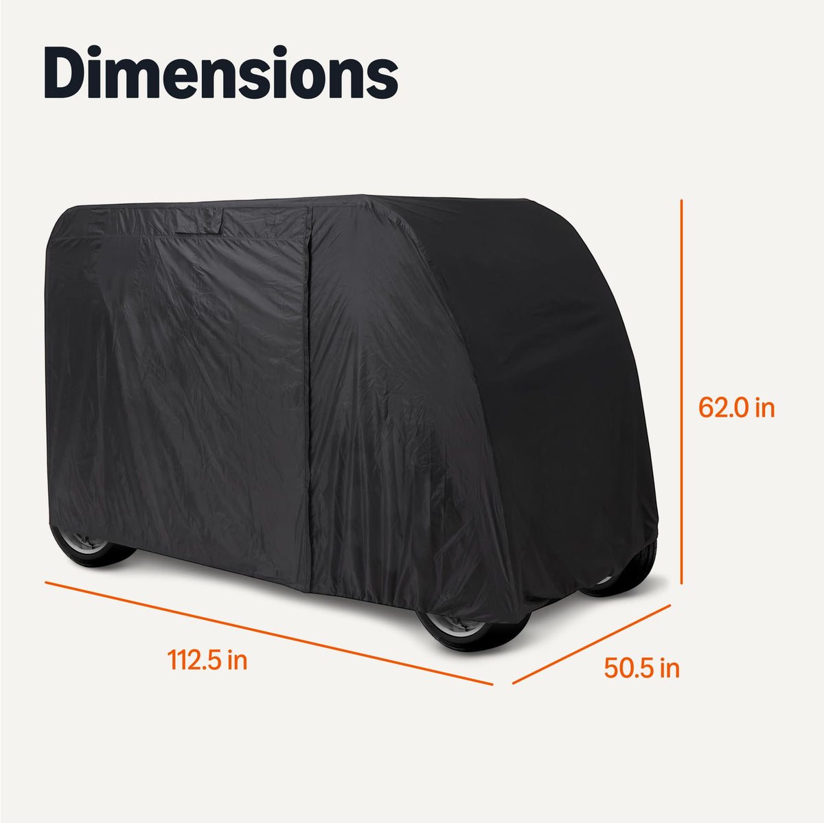 Amazon Basics golf cart cover fitting EZGO, Yamaha, and Club Car models for versatile use.