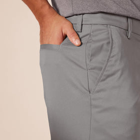 Amazon Essentials active waistband with shirt-gripping feature keeps tee tucked.