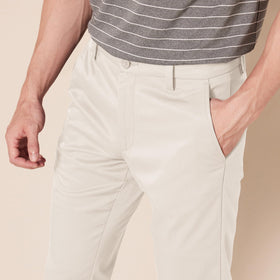 Close-up of fabric texture from Amazon Essentials golf pant highlighting wrinkle resistance and stretch