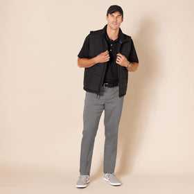Amazon Essentials golf pant grey ankle opening illustrates easy movement.