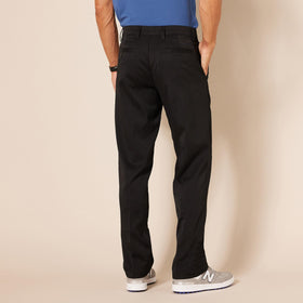 Amazon Essentials men's classic-fit stretch golf pant back view highlights clean lines for a neat look
