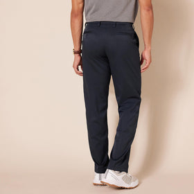 Amazon Essentials men's classic-fit stretch golf pant with shirt-grip waistband to keep polo tucked.