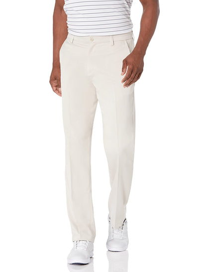 Amazon Essentials men's classic-fit stretch golf pant front view enables easy movement