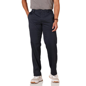 Amazon Essentials men's classic-fit stretch golf pants navy front view for all-day on-course and off-course comfort