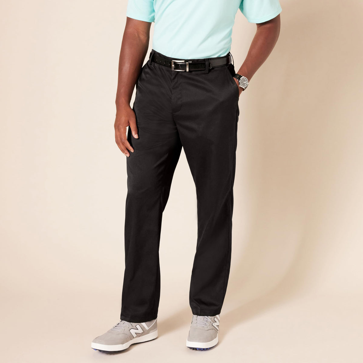 Amazon Essentials golf pant—pocket detail shows practical storage for tees