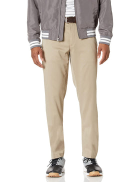 Amazon Essentials men's slim-fit stretch golf pant front view showing modern silhouette